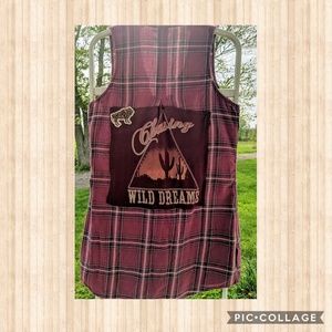 Sleeveless boho refashion